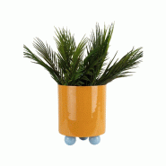 Cache-pot en métal Double Funky Large jaune, bleu Pt' - 8714302777783 Cache-pot en métal Double Funky Large jaune, bleu Pt' - 8714302777783