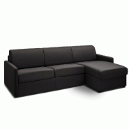 CANAPÉ D'ANGLE CONVERTIBLE EXPRESS PARADISO GRIS GRAPHITE COUCHAGE 140 CM