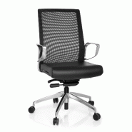 Chaise de bureau PROVIDER NET tissu à maille / tissu noir hjh OFFICE - noir plastique 720056