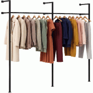 CLP Porte vêtements mural Merton Métal HBT: 220x295,5x35 cm 190 cm - métal 327779