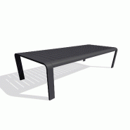 DCB GARDEN Table de jardin fixe en aluminium coloris gris anthracite (220X100 cm) - HANOI - 3700286491253