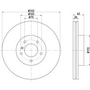 Disque de frein ventilé Textar 92107303 - avant - boîte de 1 disque Disque de frein ventilé Textar 92107303 - avant - boîte de 1 disque