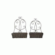 Ensemble jardinières murales en fer (Lot de 2) La Grande Prairie - noir 3701010613217 Ensemble jardinières murales en fer (Lot de 2) La Grande Prairie - noir 3701010613217