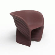 Fauteuil lounge in & out Biophilia - grenat