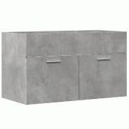 Helloshop26 - Armoire de lavabo murale peu encombrante pour salle de bain 90 x 38,5 x 46 cm en bois d'ingénierie gris béton 02_0050798 - gris Bois m