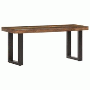 Helloshop26 - Banc banquette 110 x 35 x 46 cm bois de récupération solide et acier 02_0011005 - 3000604282724 Helloshop26 - Banc banquette 110 x 35 x 46 cm bois de récupération solide et acier 02_0011005 - 3000604282724