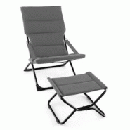 Helloshop26 - Chaise de patio pliante avec repose-pied chaise longue portable avec repose-pied coussin amovible chaise de plage 20_0008119 - 300020192 Helloshop26 - Chaise de patio pliante avec repose-pied chaise longue portable avec repose-pied coussin amovible chaise de plage 20_0008119 - 300020192