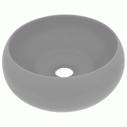 Helloshop26 - Lavabo rond de luxe vasque à poser de toilette lave-mains de salle de bain cuisine vestiaire maison intérieur 40 x 15 02_0002746 - 300