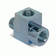 BFZ16312, High Pressure Fitting, Street Tee, 700 bar Maximum Operating Pressure, Connection from 3/8" NPTF Female to 3/8" NPTF male