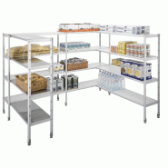 ITALCONCEPT L2G Rayonnage Aluminium Charge Lourde, 4 Niveaux, 1655 x 996 x 480mm - 3616350028440