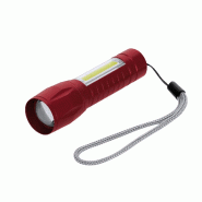Lampe Torche Aluminium Puissante Avec Batterie Rechargeable Rouge - 5601316110268