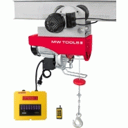 Palan électrique à câble 500/1000kg 18/9m 1,6 kW 230 V avec chariot motorisé télécommande SANS fil MW Tools TH500-R_0