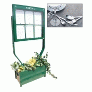 Porte menu exterieur pied plateau double face lumineux luberon jurine_0