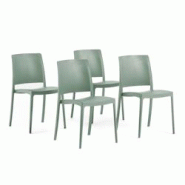 RATTATAN Set 4 Chaises Empilables en Polypropylène avec fibre de verre pour Jardin ou intérieur, hydrofuges et résistantes, design moderne - MARIA RATTATAN Set 4 Chaises Empilables en Polypropylène avec fibre de verre pour Jardin ou intérieur, hydrofuges et résistantes, design moderne - MARIA