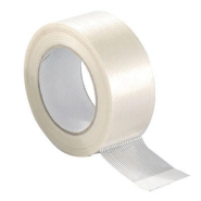 Rubans adhésifs armés 50 mm x 50 m, coloris blanc, lot de 18 Rubans adhésifs armés 50 mm x 50 m, coloris blanc, lot de 18