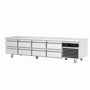 Soubassement réfrigéré 8 tiroirs GN 1/1 - 310 L | 2400x700x600 mm