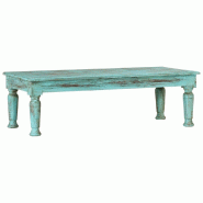 VidaXL Table basse 110x50x34 cm Bois de récupération massif Modèle Horizon - 350675