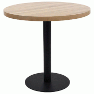 VidaXL Table de bistro Marron clair 80 cm MDF Modèle Sirius Scandinave - Bois manufacturé 286424