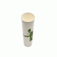 Betik Ecoline – 1000 unités – Gobelet boissons froides carton blanc coating extérieur blanc imprimé glaçons – Ø 90 mm 480 ml - blanc en carton 1010976