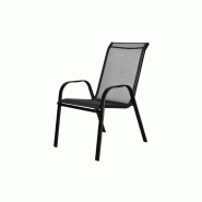 Chaise de jardin zanada noir – MTF – acier – 3exn0035