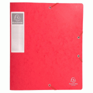Exacompta Lot de 10 Boîte à élastique CARTOBOX NATURE FUTURE, carte lustrée, dos de 60, coloris rouge - rouge en carton 16009H