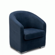 FAUTEUIL FIXE FOLIO VELOURS BLEU