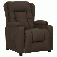 Fauteuil inclinable Marron foncé Tissu Modèle Vermontel - 339053