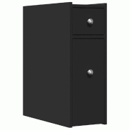 Helloshop26 - Armoire de salle de bain étroite avec roulettes 21,5 x 50 x 60 cm rangement pratique et durable style classique en 02_0050656 - métal