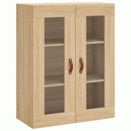 Helloshop26 - Armoire murale bois d'ingénierie chêne sonoma 69,5 x 34 x 90 cm design élégant fonction pratique en bois d'ingénierie 02_0048606 -