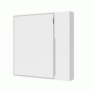 Itamoby Lit Double Escamotable Vertical Versia 160 Avec Armoire 1 Porte Droite Blanc - blanc 8050598908884