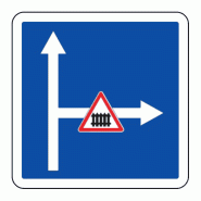 Panneau C24c (ex1) - Indication des voies