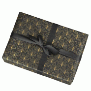 Papier cadeau "Artdeco" noir 0,70x100m