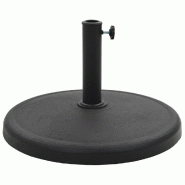 PIED BASE SOCLE ROND DE PARASOL POLYRÉSINE 19 KG NOIR 2202095