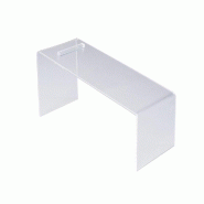 Présentoir chaussure incliné - PMMA transparent - L 12xH 7.5cm - Épaisseur 3mm