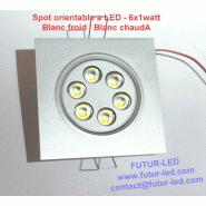 Spot led (6x1watt) orientable encastrable  ( modele carré)