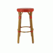 Tabouret empilable d'extérieur Sedia en polypropylène coloris rouge