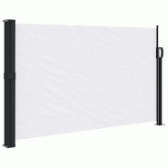 VidaXL Auvent latéral rétractable blanc 120x500 cm Modèle Sirocco Pro - 4004406