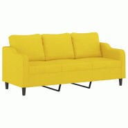 VidaXL Canapé à 3 places Jaune clair 180 cm Tissu Modèle Aero Panorama Concept - Matériau naturel 359372