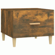 VidaXL Table basse Chêne fumé 50x50x40 cm Bois d'ingénierie Modèle Luna Élite - 817531
