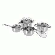 WellHome - Batterie de cuisine 4 pièces en Acier Inoxydable Compatible Induction - multi-matériau WH15614