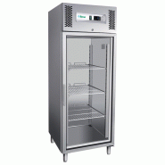 Armoire réfrigérée positive GN2/1 Ventilée porte vitrée 650L Inox Professional Line Forcar
