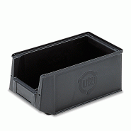 Bac à bec antistatique ESD 8 L - 350x210x145 mm - PP noir, gerbable et résistant -20°C à +40°C Bac à bec antistatique ESD 8 L - 350x210x145 mm - PP noir, gerbable et résistant -20°C à +40°C