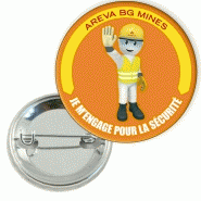 Badge professionnel personnalisé 56mm - épingle - a votre image