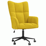 Chaise de relaxation Jaune moutarde Velours Modèle Orion Core - 328179