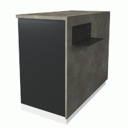 Comptoir Minimaliste G finition béton et gris anthracite L116xP58xH100cm