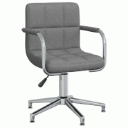 Décoshop26 - Chaise pivotante de salle à manger bureau en tissu gris cadre en acier chromé DEC025080 - gris 3000255060238 Décoshop26 - Chaise pivotante de salle à manger bureau en tissu gris cadre en acier chromé DEC025080 - gris 3000255060238