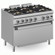 Fourneau à gaz - 6 feux - 6x7 kW - Avec four à gaz - Arilex - 0637902023662