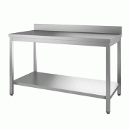 Gastro-Inox Table de travail en inox avec fond et rebord 900x700x880mm - 7445908395309