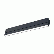 Gea Luce Module Led Linéaire 24W 2048Lm 3000K Noir Mat - Système De Rail Magnétique 48V - Lumière Diffusée Pour Éclairage Intérieur Professionn