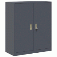 Helloshop26 - Armoire de rangement moderne design industriel 90 x 40 x 105 cm avec portes verrouillables et grande capacité en acier 02_0054823 - aci